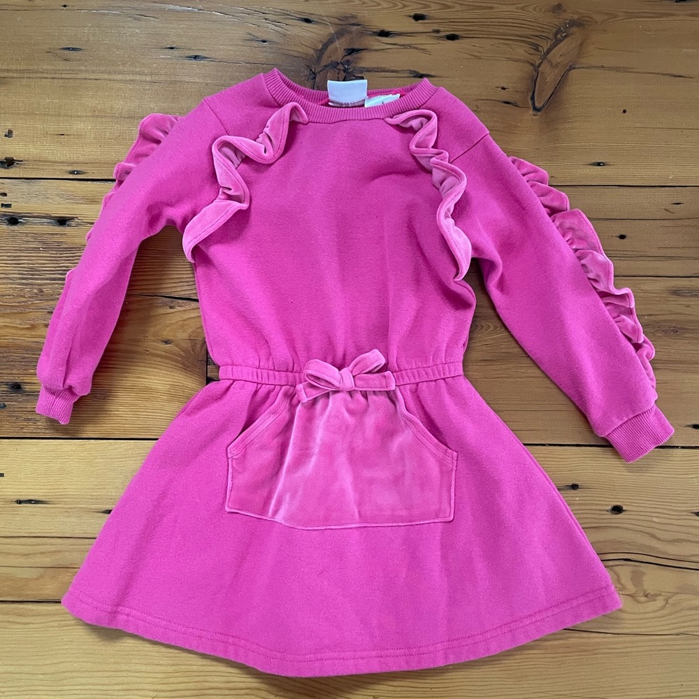 Pink Ruffled Kids Dress